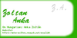 zoltan anka business card