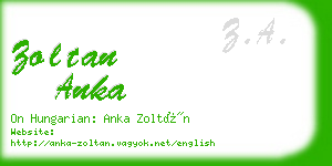 zoltan anka business card